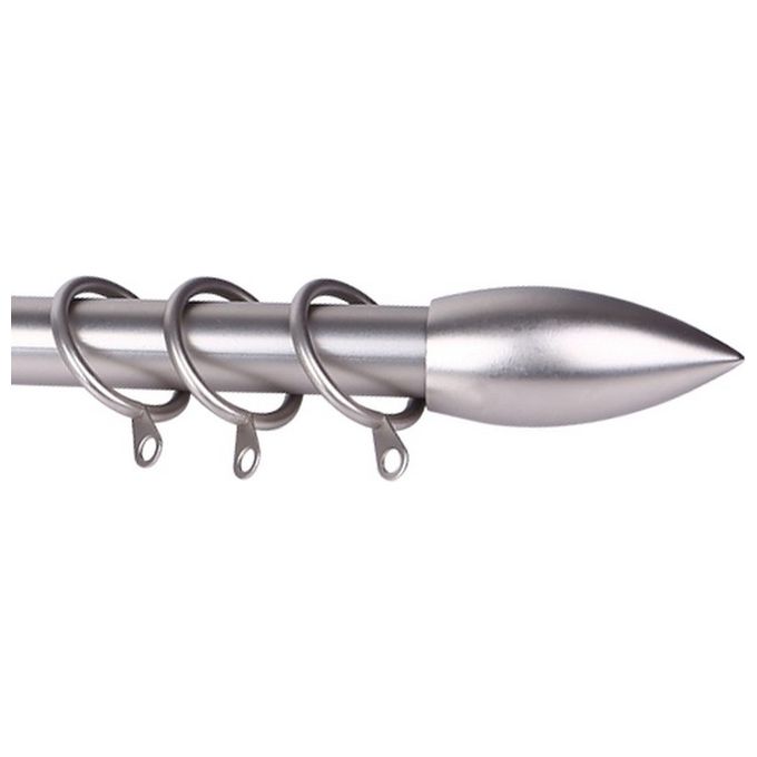 Brixo FRA-425328 Pera Scorritenda in Acciaio con Asta Estensibile 122-213 cm Diametro 19 mm Argento Satinato colore Argento