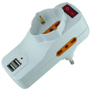 Brixo Adattatori Triplici Rotanti + 2Usb