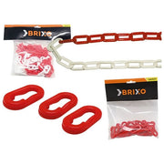 Brixo 8015234521346 Catena PVC Maglia Ovale Bicolore Bianco-Rossa Lunghezza 25 m Diametro 6 mm colore Bianco-Rossa