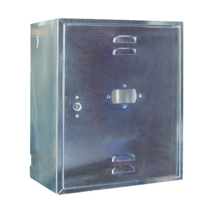 Domo Utility F 454108 Armadietto Zincato per Contatori Gas Lamiera 6-10 Serratura a Quadrello 45x35x25 cm