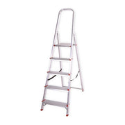 Alu 056491072 GR3 Scala Domestica in Alluminio con Gradini Antiscivolo e Piattaforma in Acciaio Zincato Altezza 54,5 cm Portata 100 Kg colore Grigio