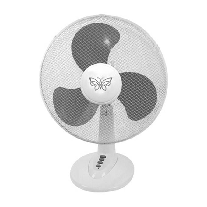 Butterfly Ventilatore Grey da Tavolo 40 Perfetto per una Fresca Circolazione d'Aria in Ambienti Domestici e Uffici con Design Compatto e Leggero