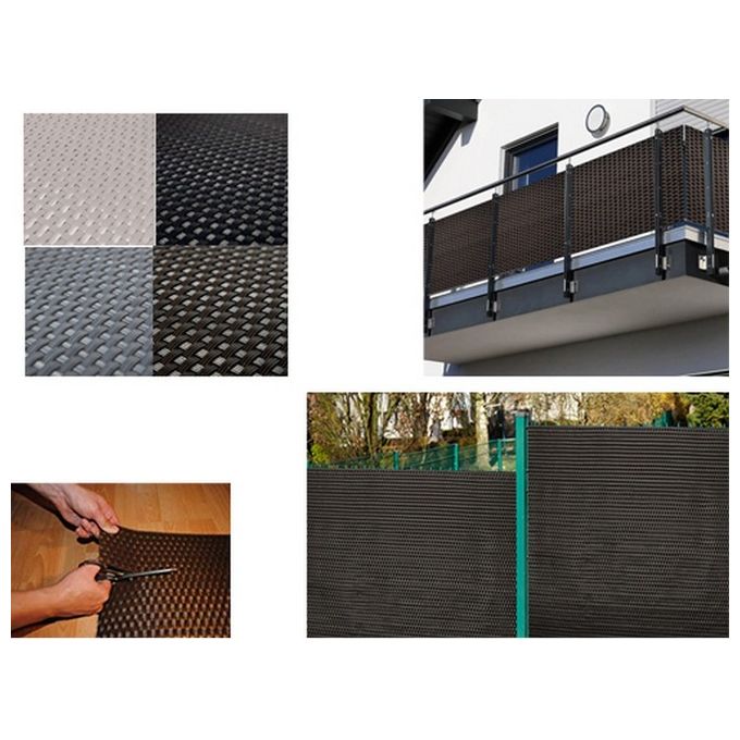 Brixo 8015234996243 Rattanscreen Stuoia in Polietilene Intrecciato Resistente a UV e Agenti Atmosferici colore Testa di Moro