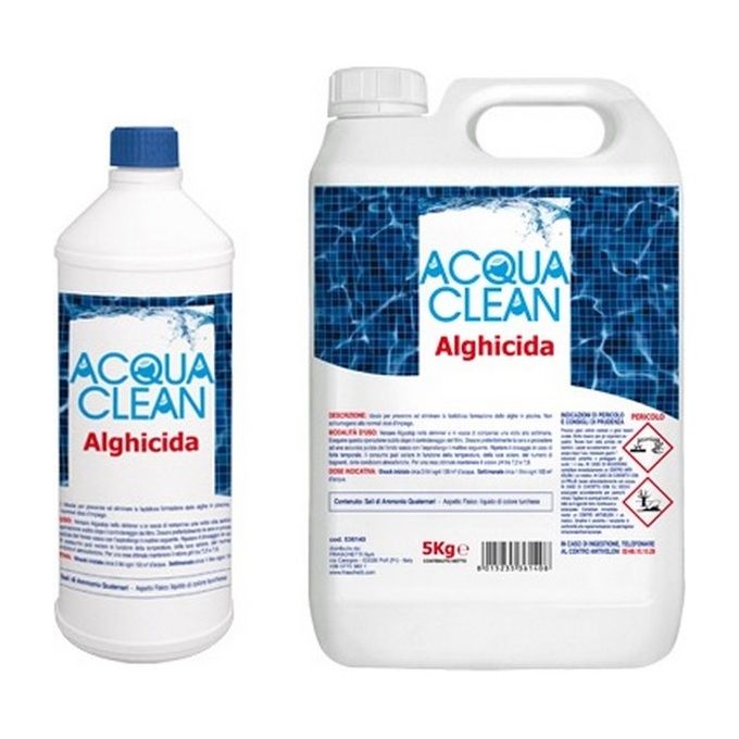 Brixo FRA-536139 Alghicida Acqua Clean Trattamento Antialghe Liquido Concentrato per Piscine 25 Kg colore Bianco