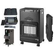 Niklas NOVA SLIM Stufa a Gas Infrarossi Pieghevole 4200W 3 Pannelli Ceramici Volume 120 m³ Accensione Piezo