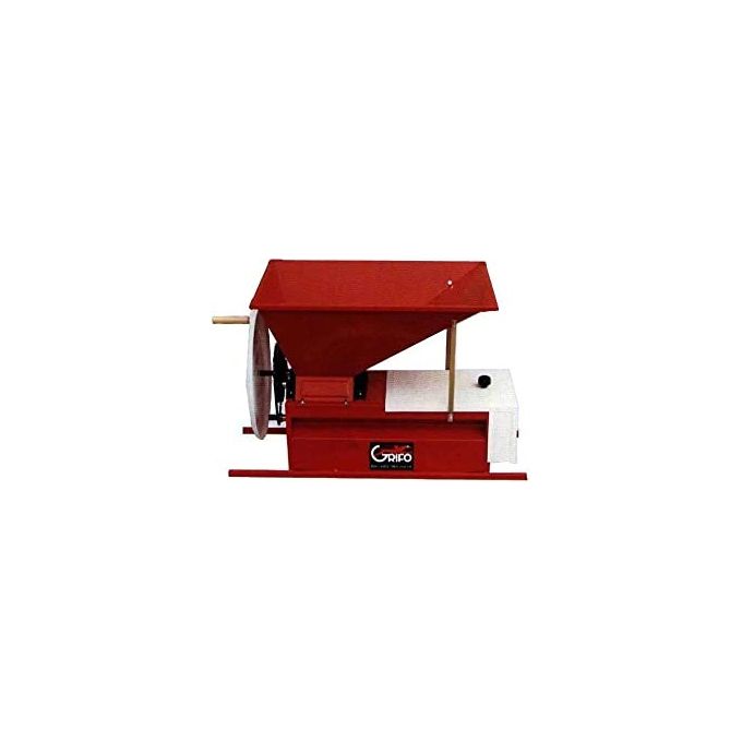 Grifo DMA.18 Diraspatrice Manuale per Uva con Tramoggia 90x50 cm Rulli in Nylon 22 cm Griglia Acciaio Inox Produzione 1000 Kg-h colore Nero