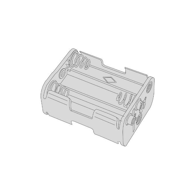 Cisa 07114-00-0 Portapile per Cassaforte Digitale 9V 6 pile AA serie 82610 82650 colore Nero
