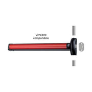 CISA 64947 Fast Touch Maniglione Antipanico Triplice Accorciabile 840 mm con Scrocco Laterale Autobloccante colore Nero Rosso