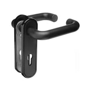 Cisa 1.07070.26.0 Coppia Maniglie Antipanico con Placca per Serratura Tagliafuoco Quadro 9 mm Interasse 72 mm Serie 43000 colore Nero
