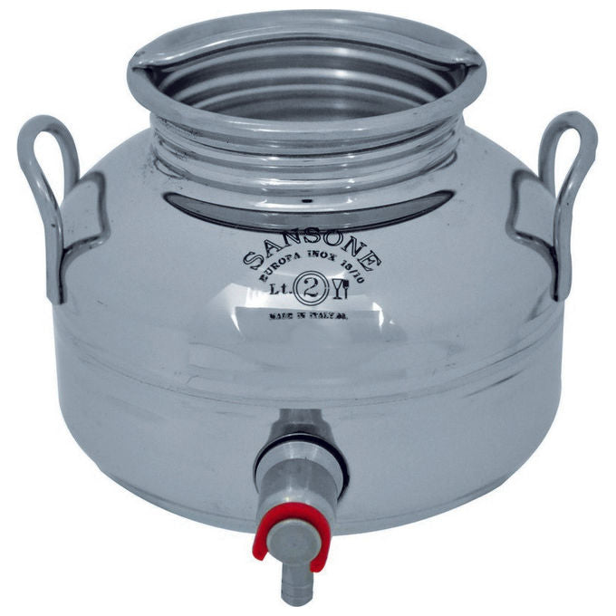 Sansone Bidone Inox Per Olio Lt. 2
