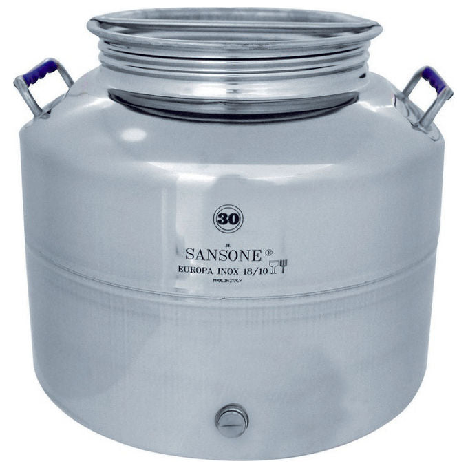 Sansone Bidone Inox Per Olio Lt.30