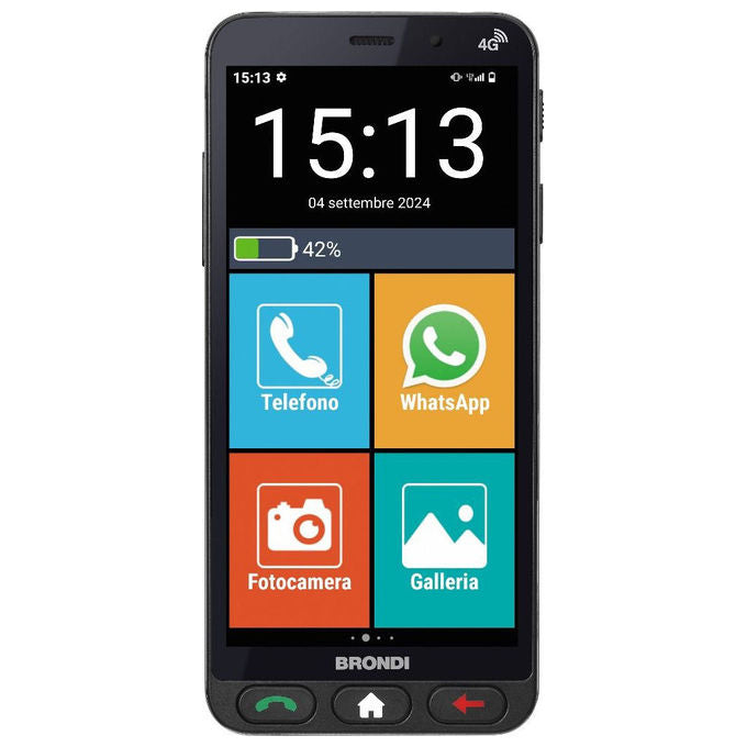 Brondi AMICO VERO 4G+ Smartphone Dual SIM 5.7'' 3GB 32GB Android 14 4G colore Nero