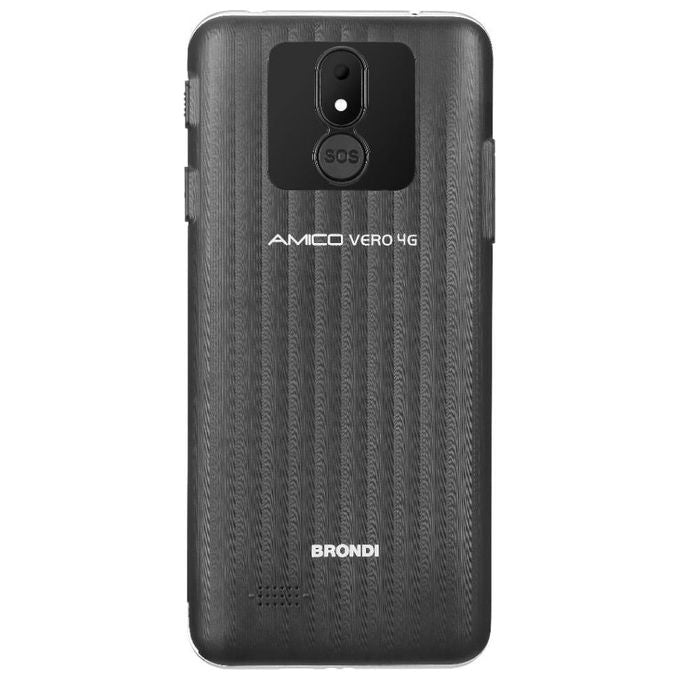 Brondi AMICO VERO 4G+ Smartphone Dual SIM 5.7'' 3GB 32GB Android 14 4G colore Nero