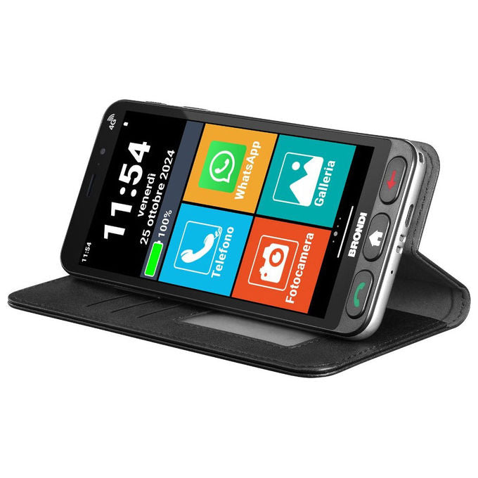 Brondi AMICO VERO 4G+ Smartphone Dual SIM 5.7'' 3GB 32GB Android 14 4G colore Nero