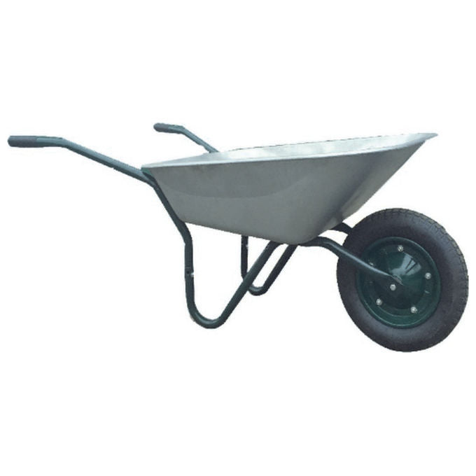 Carriola in acciaio con vasca zincata e ruota pneumatica Lt.70 Hobby giardinaggio