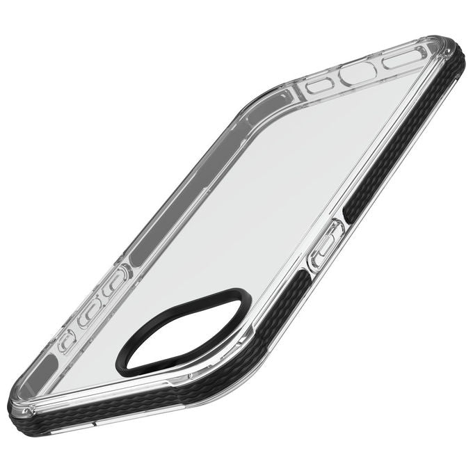 Cellularline, Custodia Tetra Force Strong Guard, iPhone SE (2025), Trasparente e Nero
