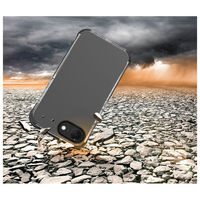 Cellularline, Custodia Tetra Force Strong Guard, iPhone SE (2025), Trasparente e Nero