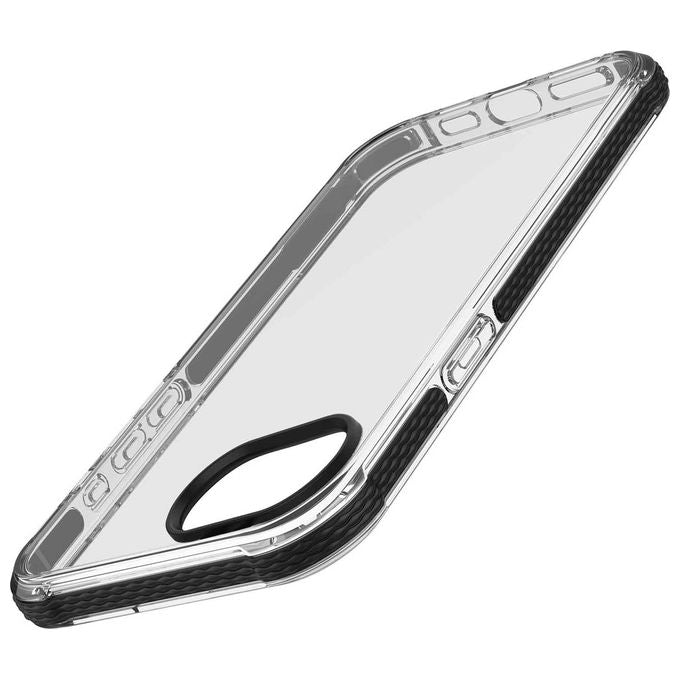 Cellularline, Custodia Tetra Force Strong Guard, iPhone SE (2025), Trasparente e Nero