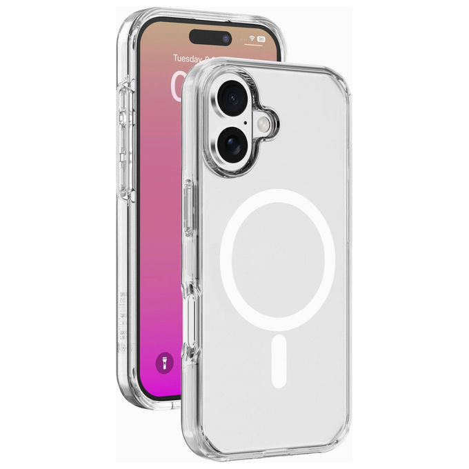 Cellularline, Cover Trasparente MagSafe, Anti-Giallo, Anti-Batterica, iPhone 17