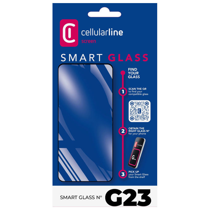 Cellularline, Vetro Temperato, Smart Glass G23, Universale, Trasparente