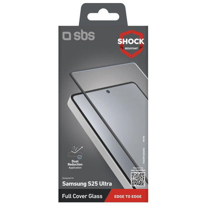 Sbs, Pellicola Protettiva Vetro Temperato, Full Cover, Trasparente, Per Samsung Galaxy S25 Ultra
