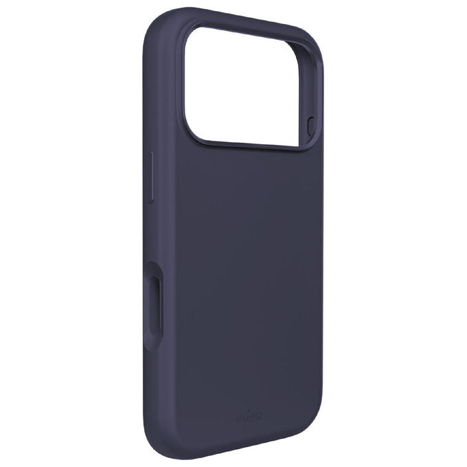 Puro Icon Mag Pro Cover Blu Scuro Per iPhone 17 Pro in Silicone e Microfibra