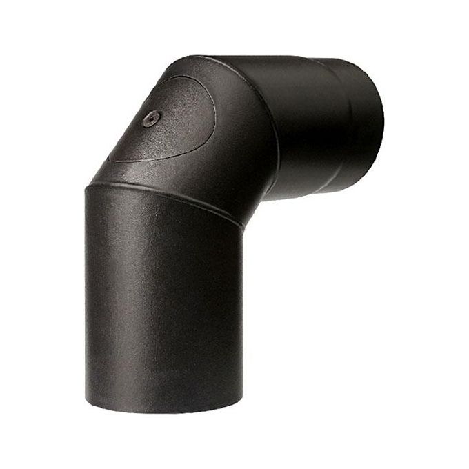 Ala Gomito Acciaio 90^ 12 Nero Ispezionabile 2Mm