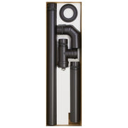 ALA Kit Tubi Pellet Eco per Stufa a Pellet 5 pezzi diametro 80 mm acciaio porcellanato certificato CE colore Nero