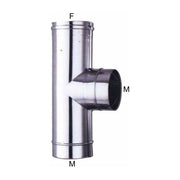 ALA 2000 Ala Gomito T Inox 15 per Riscaldamento Ricambi e Accessori Stufe e Camini