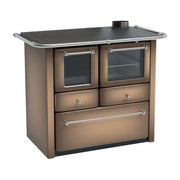 Lincar GAIA45 Cucina a Legna con Forno a Vista Potenza 7,36 kW Resa Termica 89,5% Superficie Riscaldabile 166 m³ (98x62x85 cm) colore Cappuccino