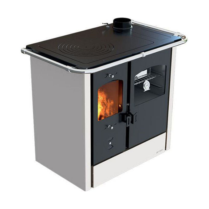 Lincar 8020034707586 Nada Cucina a legna 9,33 kW Classe A+ con forno spazioso (98x62x85 cm) colore Bianco