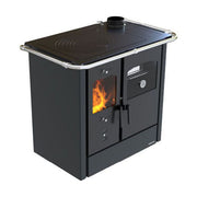LINCAR 8020034707609 Nada Cucina a Legna con Forno 41 L Acciaio Smaltato Focolare in Ghisa e Vermiculite (98x62x83-85 cm) colore Antracite