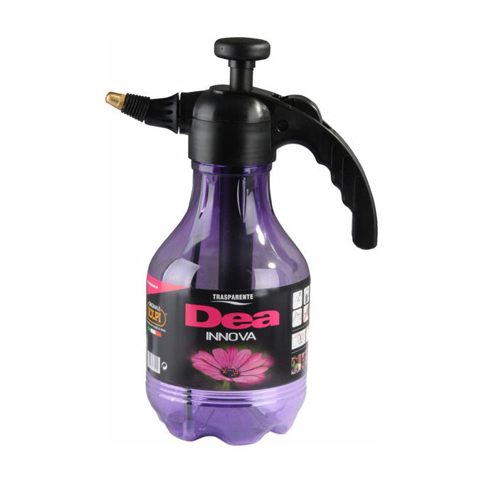 Volpi 3346T Dea Innova Pompa a Pressione Manuale 2 L Ugello Ottone Regolabile Serbatoio Trasparente colore Assortito