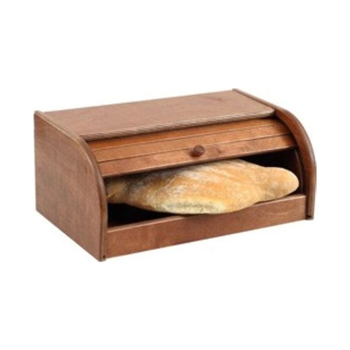 Portapane in legno di noce con serrandina Cm 39X25 H 17