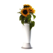 Erba Vaso Fiori Jolly Con Base Bianco Cm 14 H 35