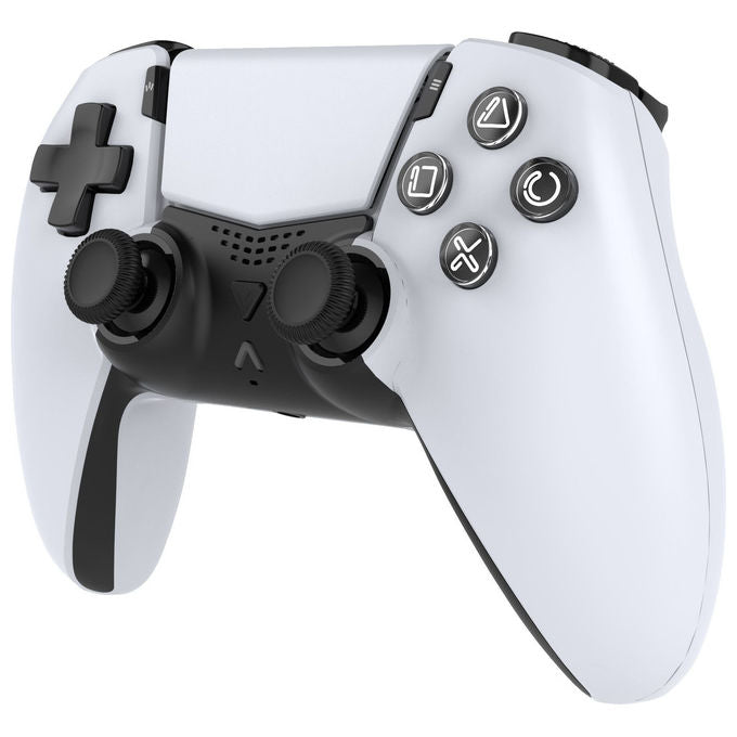Qubick COP50020 Vector Controller Wireless Gamepad per PlayStation 5 Bluetooth Hall Effect Pulsanti Programmabili colore Bianco