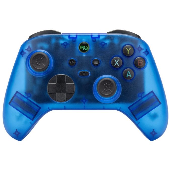 Qubick, Controller Wireless Aero Blue Transparent per Nintendo Switch e PC