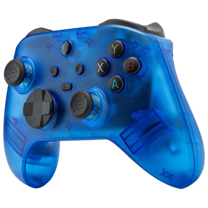Qubick, Controller Wireless Aero Blue Transparent per Nintendo Switch e PC