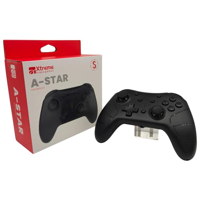 Xtreme controller wireless A-Star, compatibile Switch 1 e 2, Bluetooth, connettore Type-C, nero