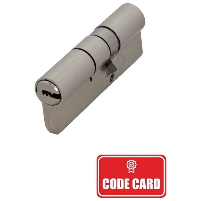 Moia H35+40KD Cilindro Europeo Chiave Chiave 75 mm con Sistema 14 Perni e 5 Chiavi Padronali colore Nichelato