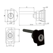 OMR 163395q Serratura Mobili Applicazione Perno Verticale