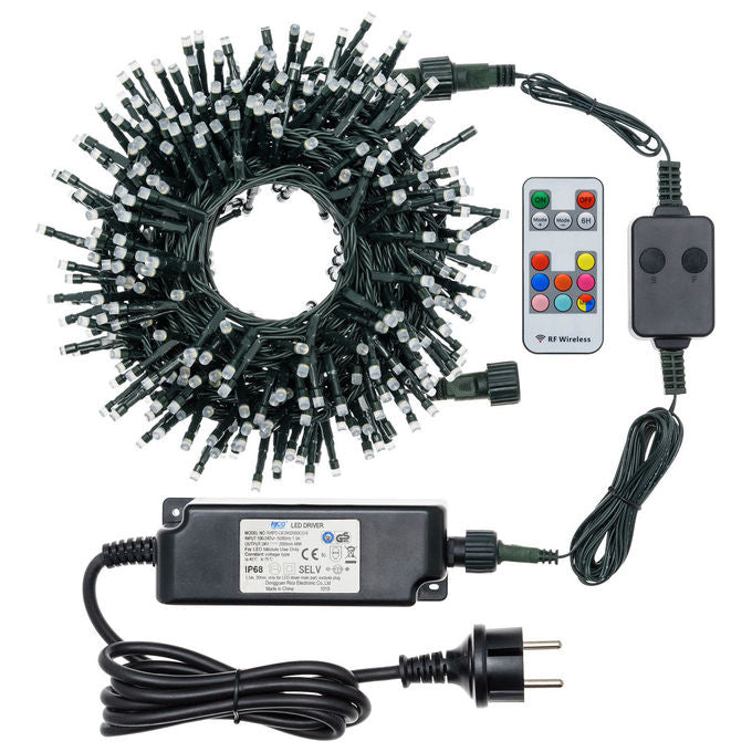 Lotti, Catena Luminosa MiniCluster Wonder, 10m, 500 LED SuperBright, 8 Colori