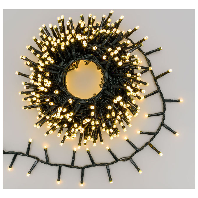 Lotti, Catena Luminosa MiniCluster Wonder, 10m, 500 LED SuperBright, 8 Colori