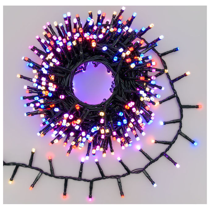 Lotti, Catena Luminosa MiniCluster Wonder, 10m, 500 LED SuperBright, 8 Colori