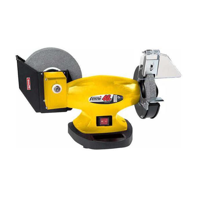 Femi BG 46N Job Line Affilatrice Smerigliatrice Combinata da Banco 400 W Mole 150 200 mm colore Giallo
