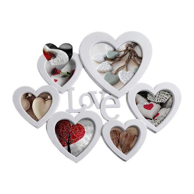 DeCasa Portafoto Multiplo Cuore Love 44x36cm