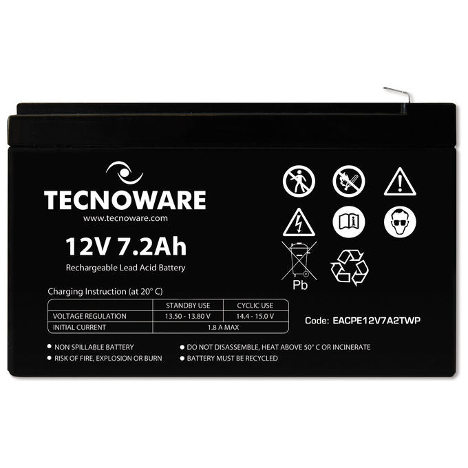 Tecnoware Batteria 12V 7.2Ah Faston 6.3mm