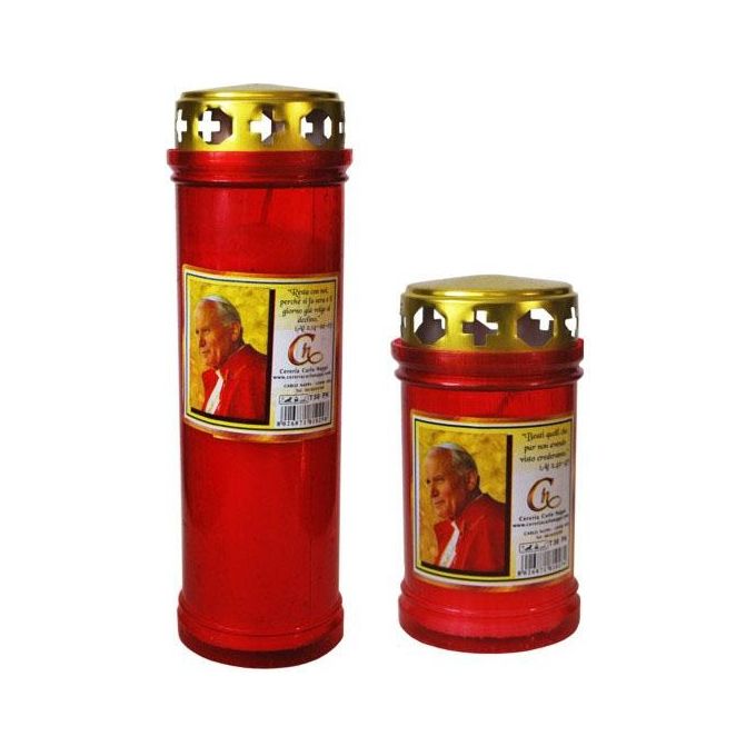 Cero Votivo Luce Eterna Rosso T30 Parapioggia