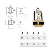 Potent Lucchetto Ottone Blocca Catena 65mm