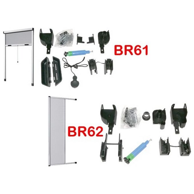 Stop Inset FRASCHE-425992 BR61 Kit Ricambi per Zanzariere Verticali e Orizzontali Nylon